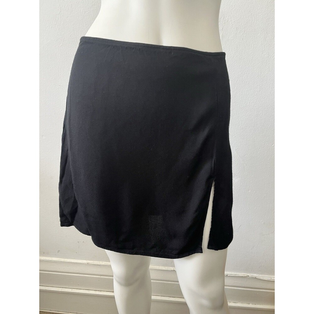 Reformation Black Mini Skirt with Side Slit